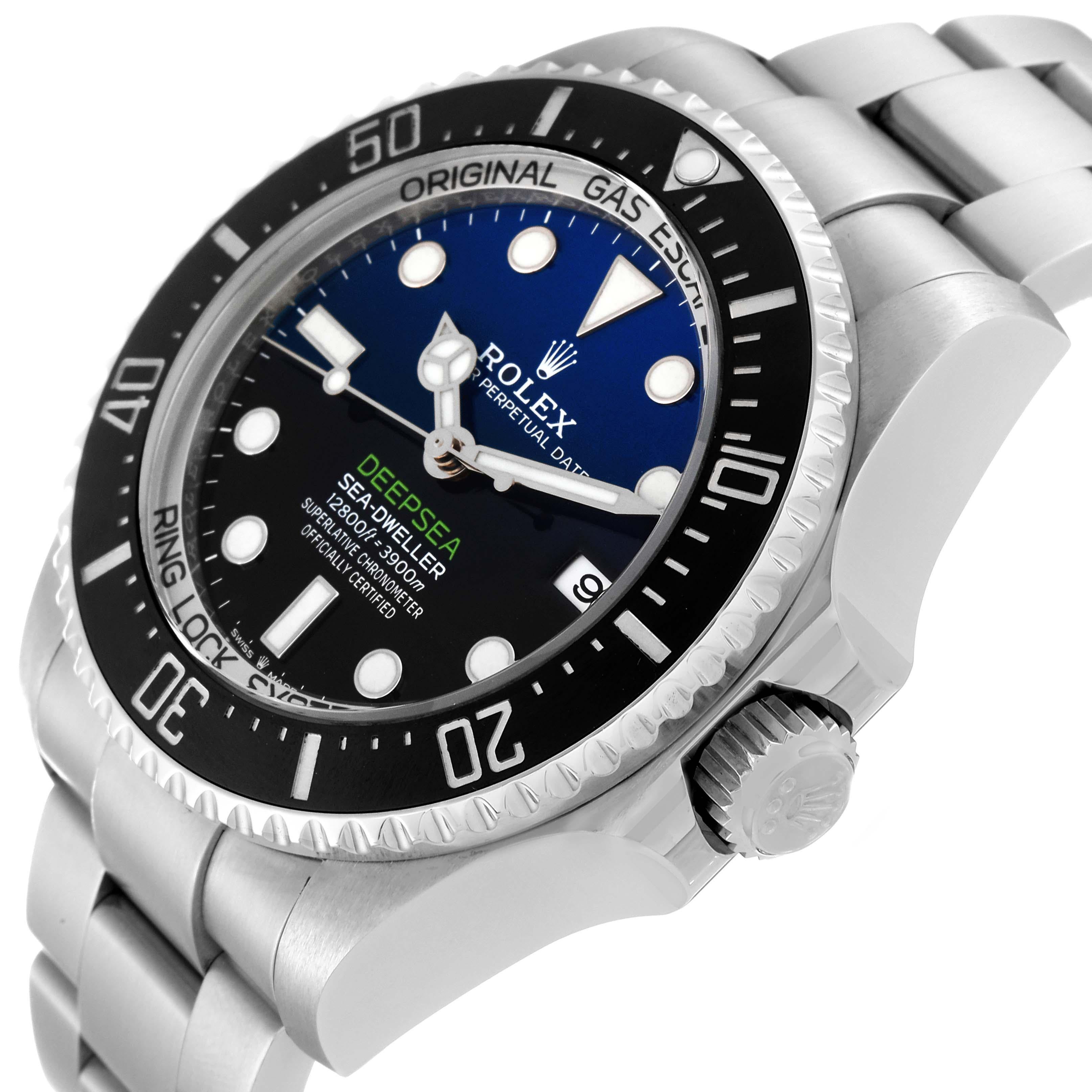 Rolex Seadweller Deepsea 44 Cameron D-Blue Dial Steel Mens Watch 136660 Box Card For Sale 5