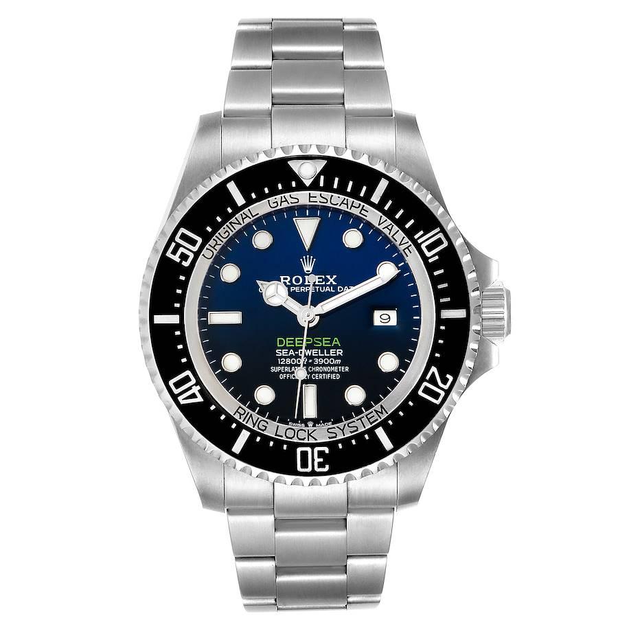 Rolex Seadweller Deepsea 44 Cameron D-Blue Mens Watch 126660 Box Card Unworn. Officially certified chronometer self-winding movement. Stainless steel oyster case 44 mm in diameter. Rolex logo on a crown. Special time-lapse unidirectional rotating