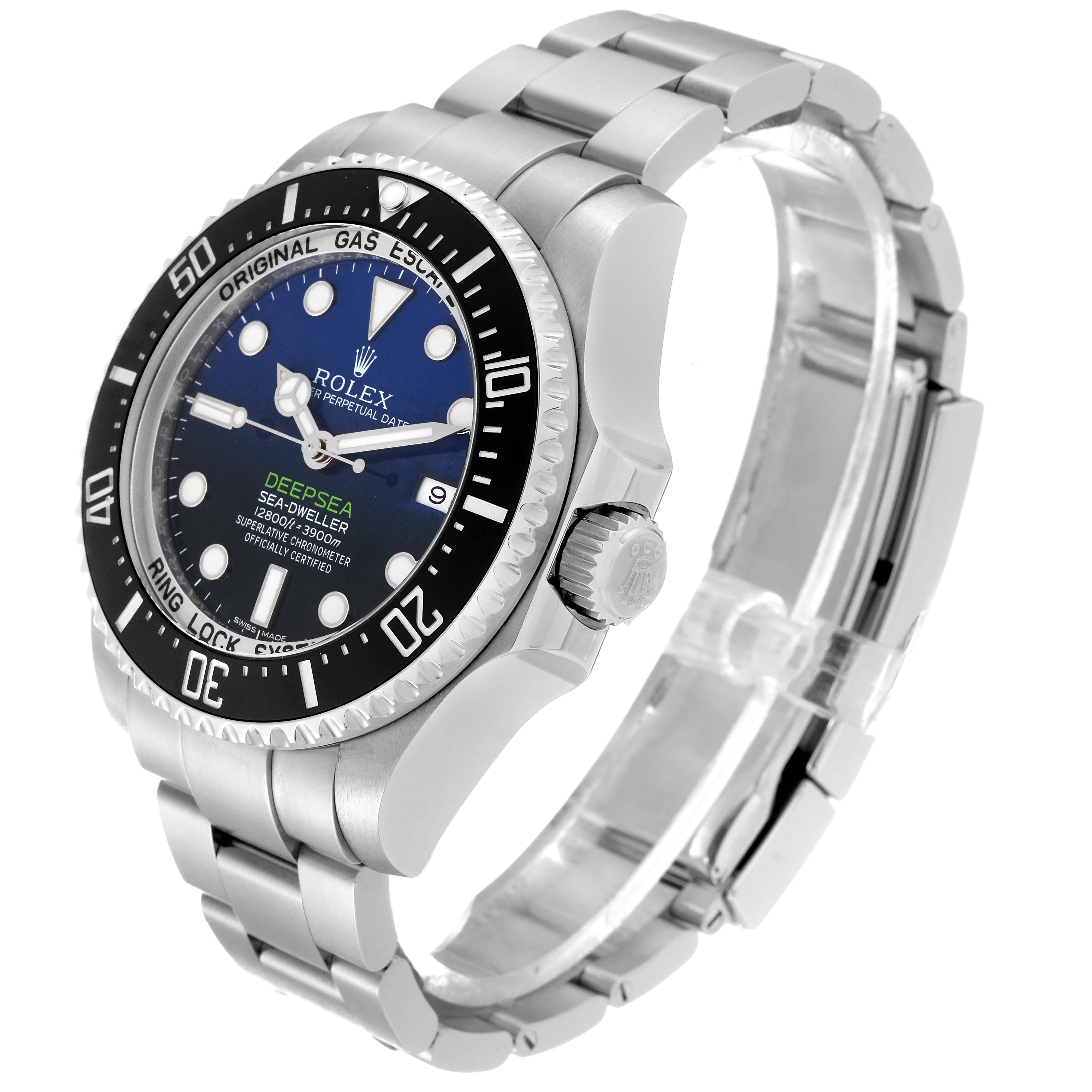 Rolex Seadweller Deepsea Cameron D-Blue Steel Mens Watch 116660 Box Card For Sale 6