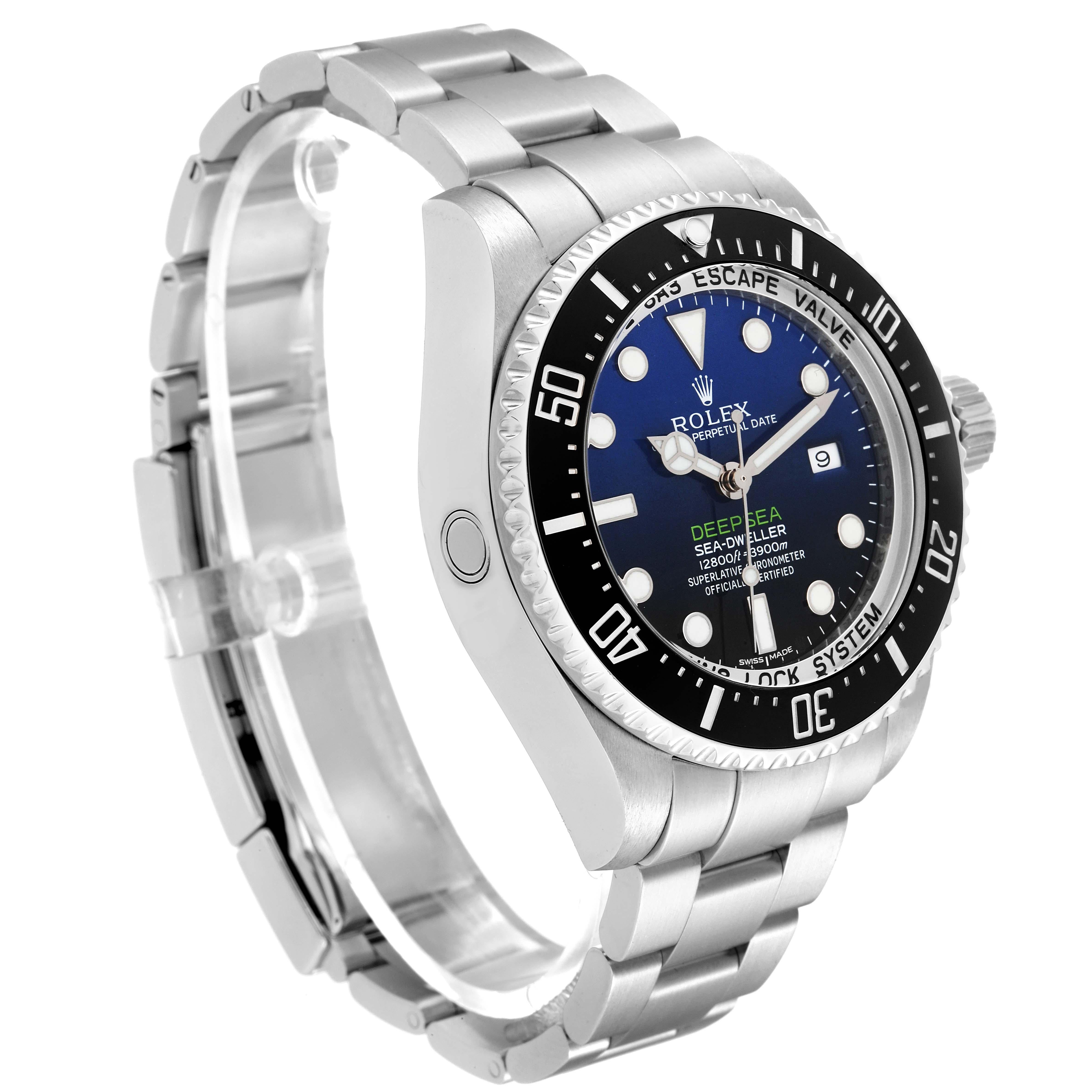 Rolex Seadweller Deepsea Cameron D-Blue Steel Mens Watch 116660 Box Card In Excellent Condition In Atlanta, GA