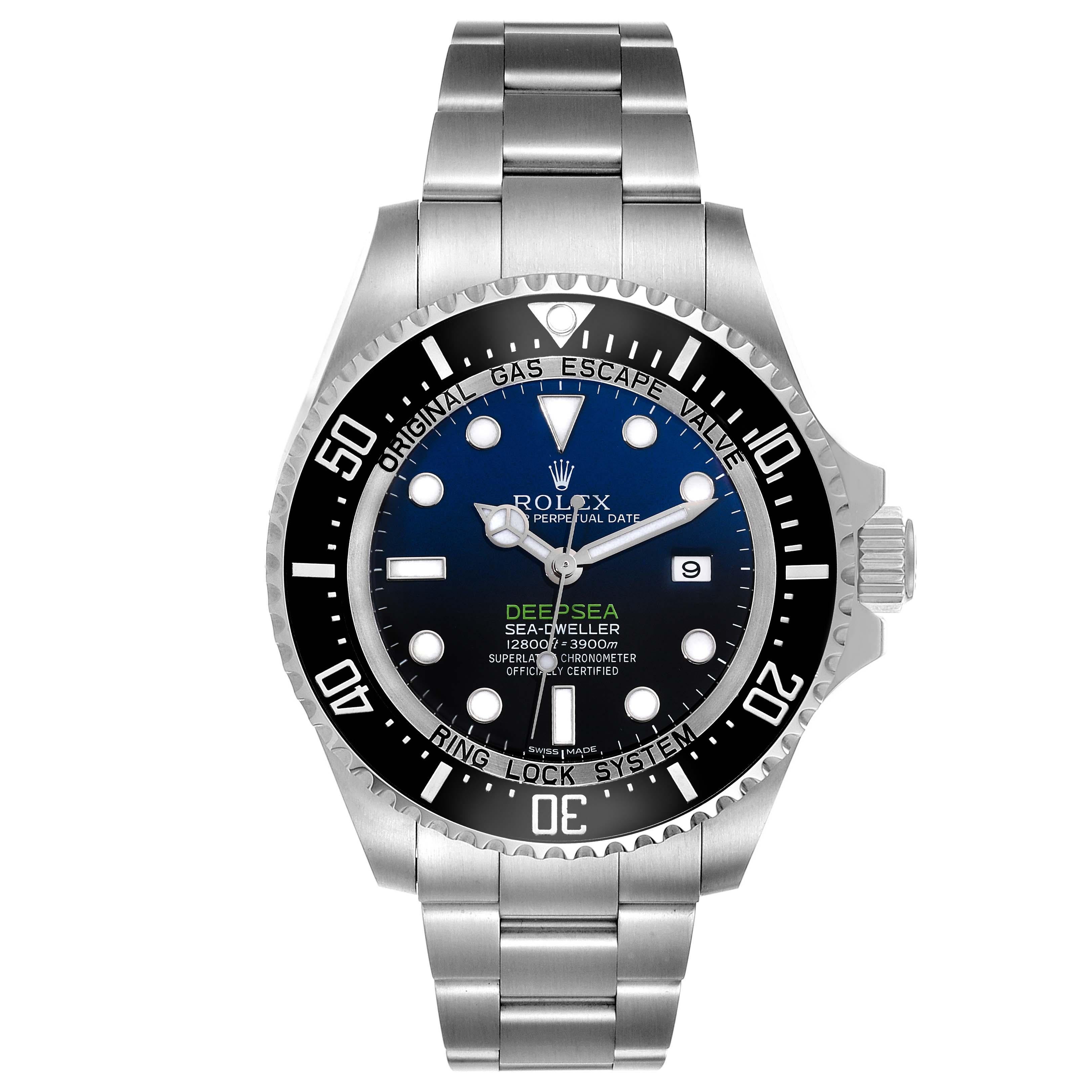 Men's Rolex Seadweller Deepsea Cameron D-Blue Steel Mens Watch 116660 Box Card