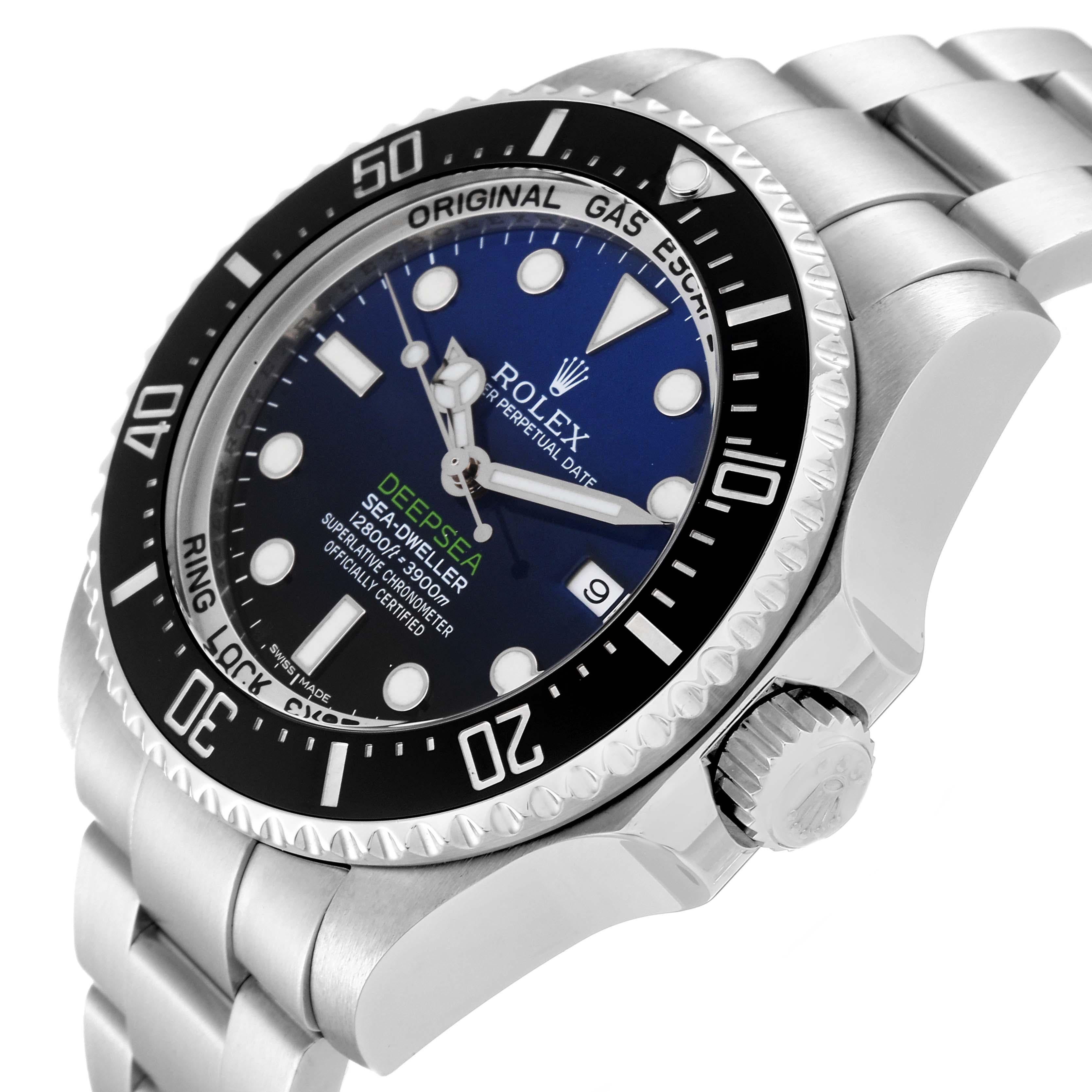 Rolex Seadweller Deepsea Cameron D-Blue Steel Mens Watch 116660 Box Card 1