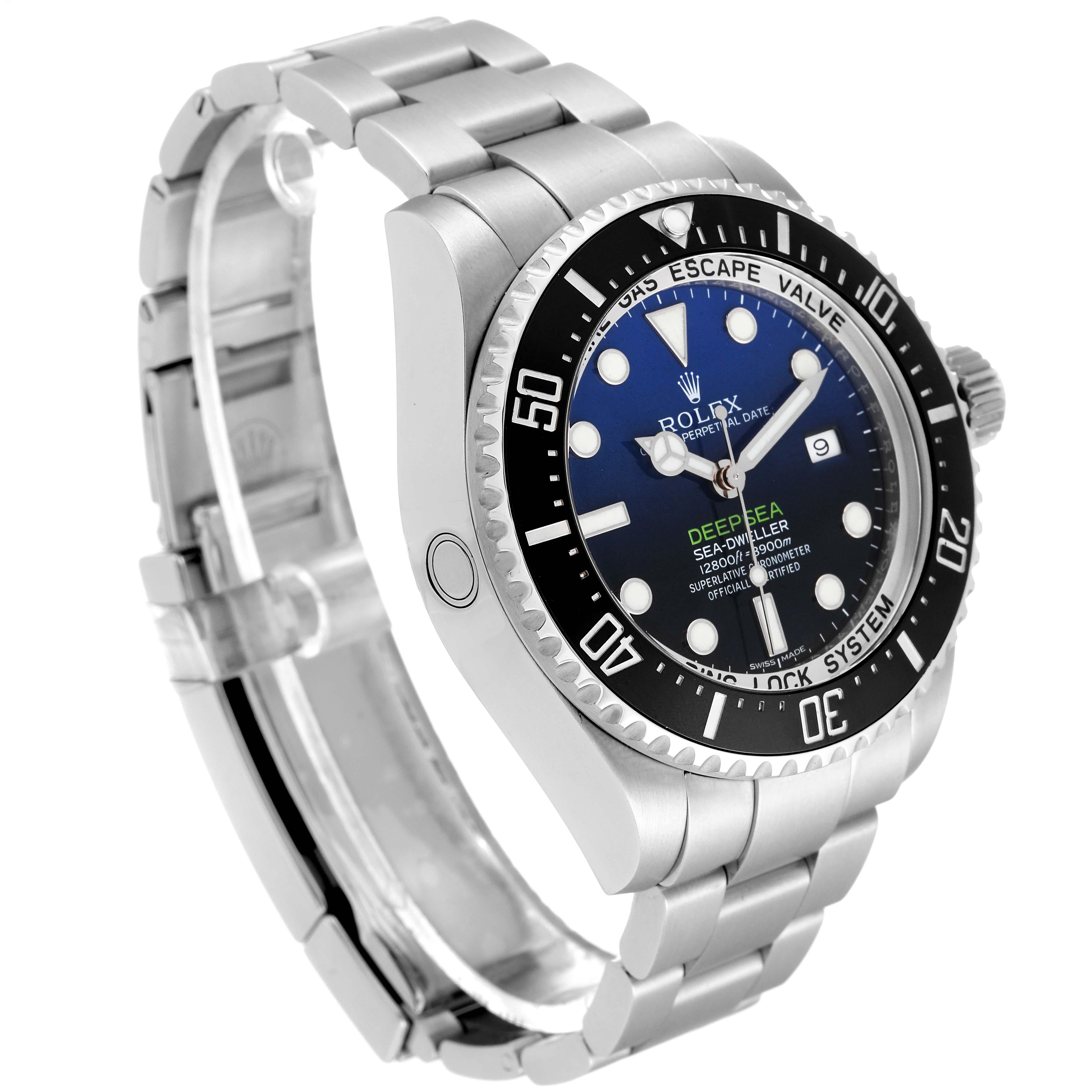 Rolex Seadweller Deepsea Cameron D-Blue Steel Mens Watch 116660 Box Card For Sale 2