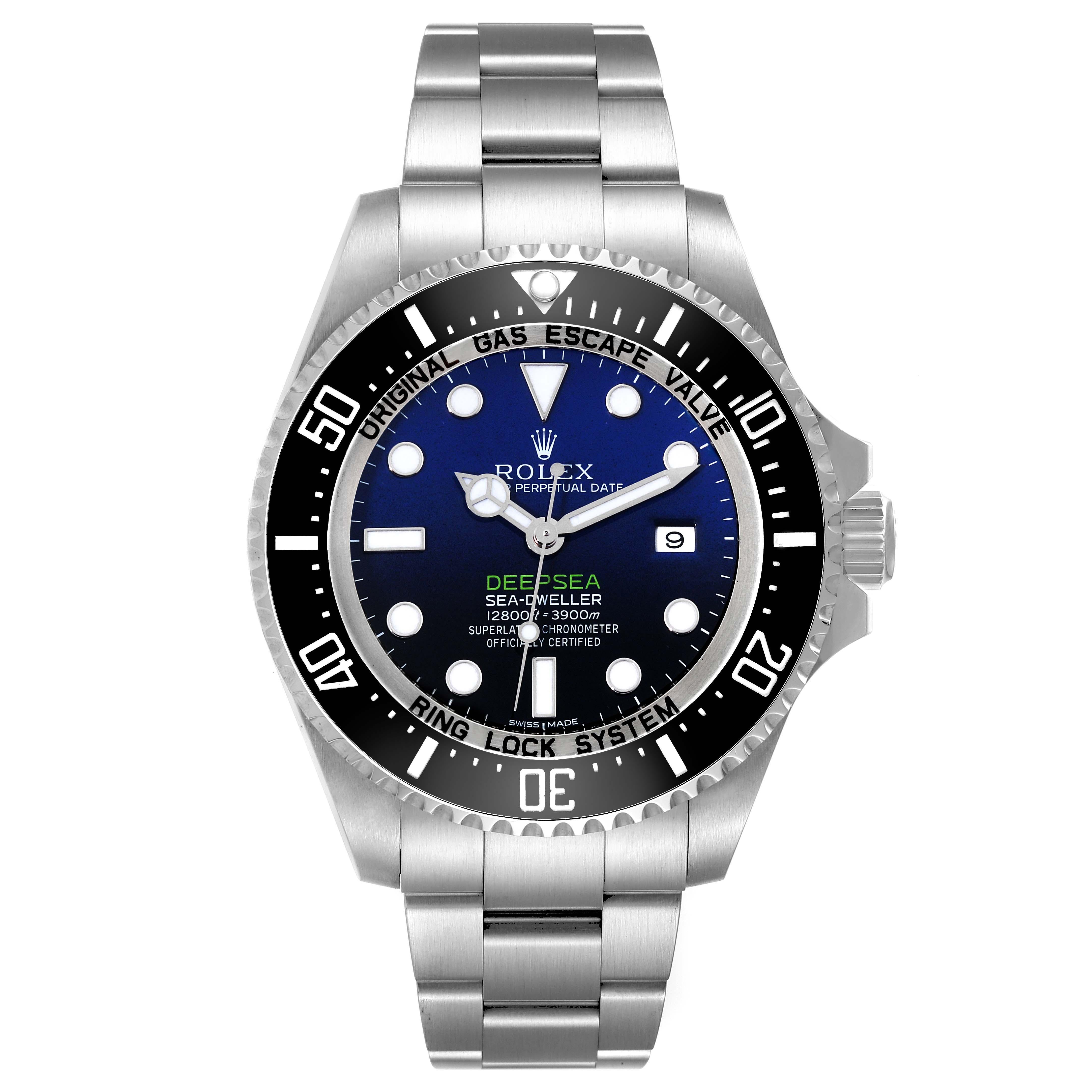 Rolex Seadweller Deepsea Cameron D-Blue Steel Mens Watch 116660 Box Card 2