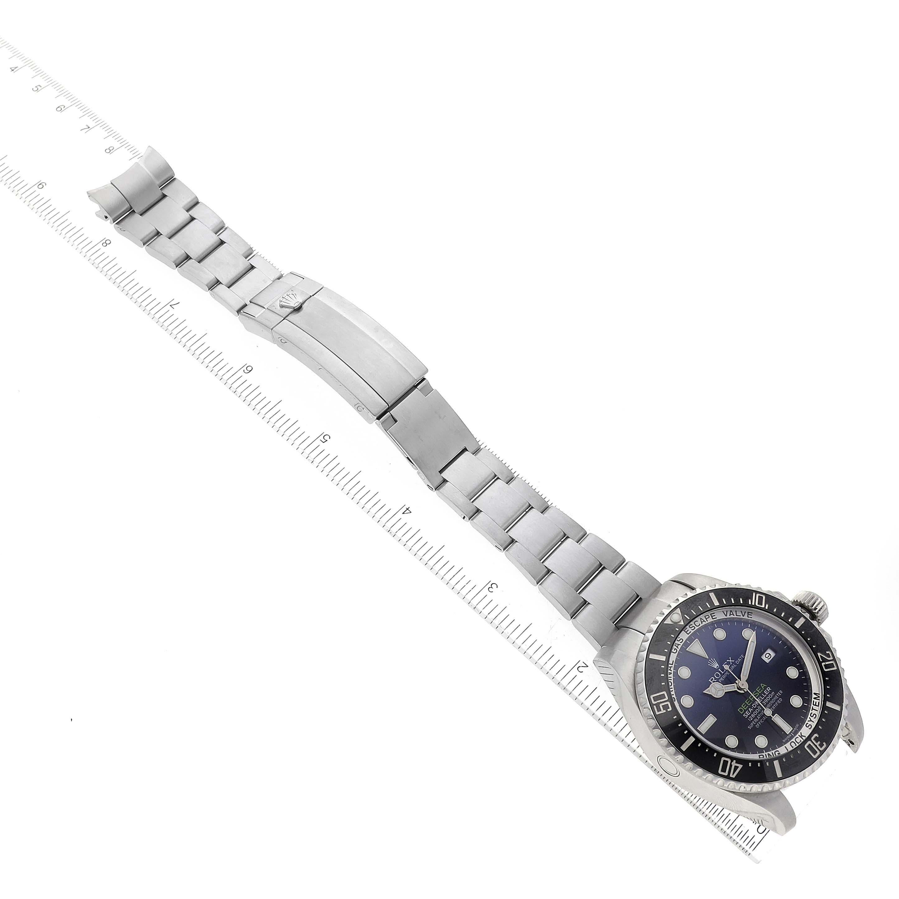 Rolex Seadweller Deepsea Cameron D-Blue Steel Mens Watch 116660 Box Card For Sale 4