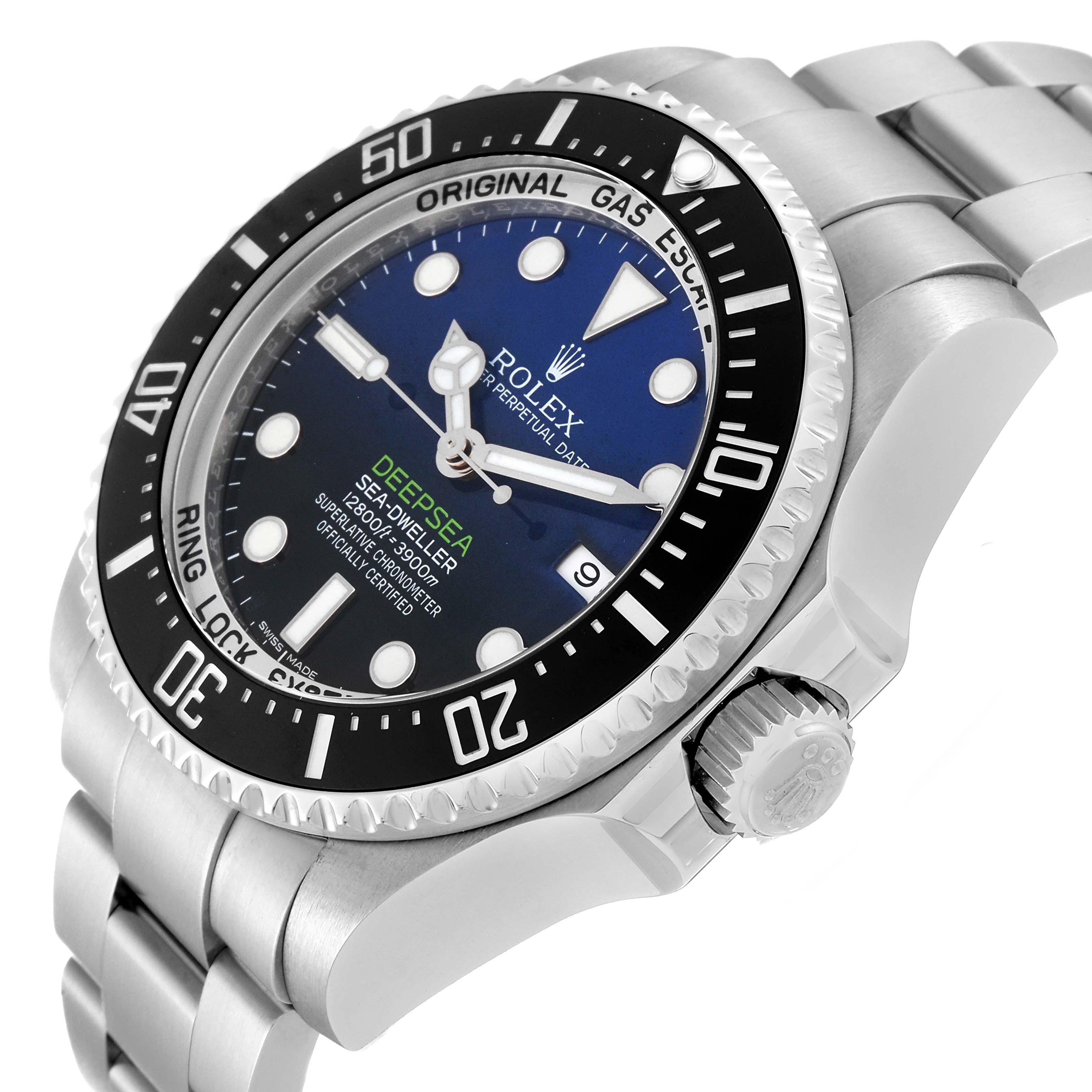 Rolex Seadweller Deepsea Cameron D-Blue Steel Mens Watch 116660 Box Card 4