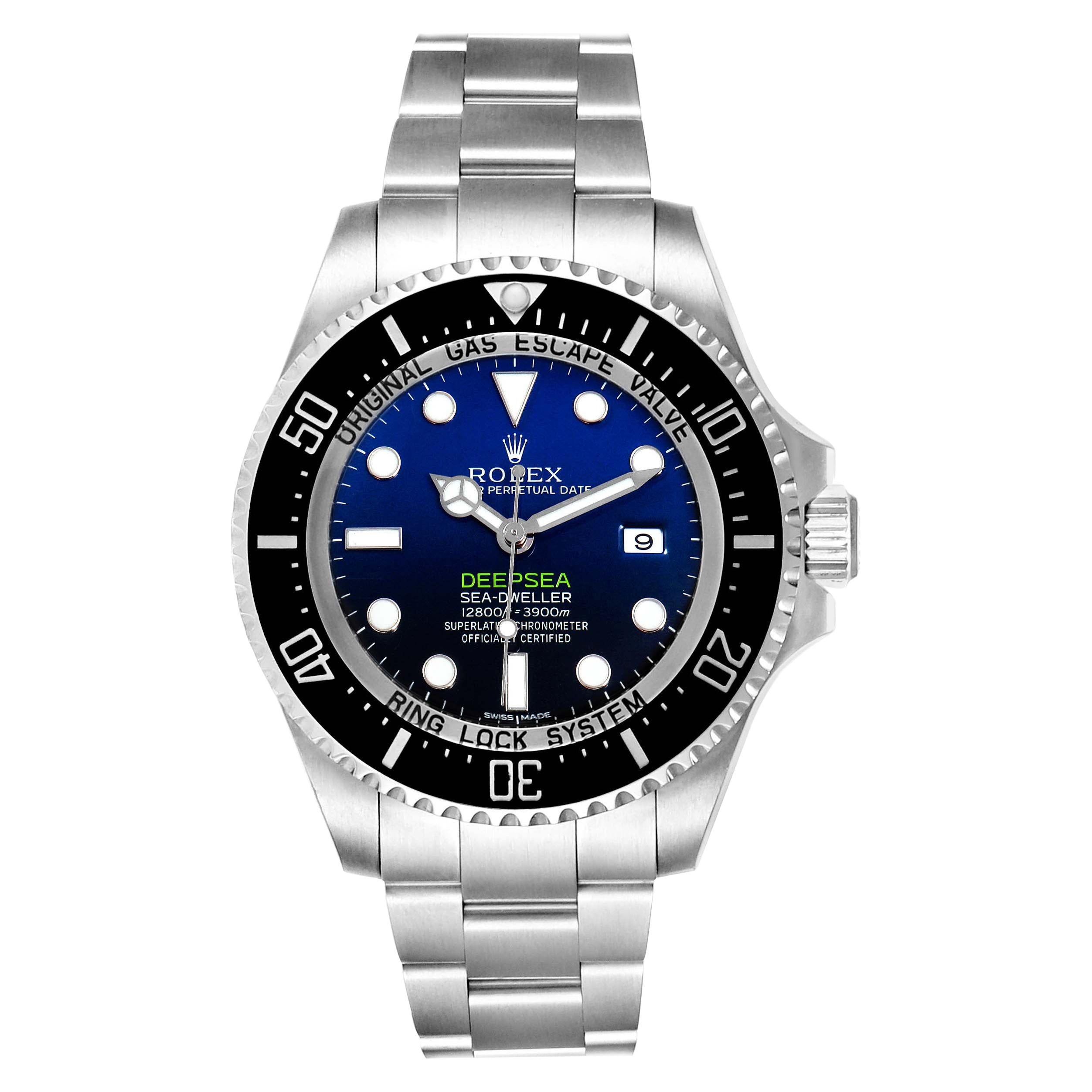 Rolex Seadweller Deepsea Cameron D-Blue Steel Watch 116660 Box Card
