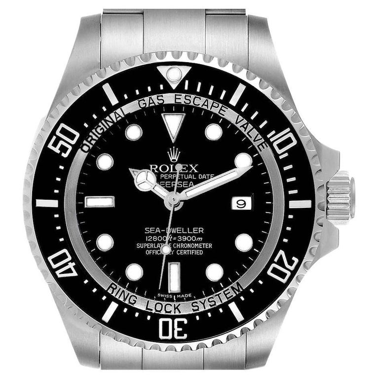 Rolex Seadweller Deepsea Cameron D-Blue Steel Watch 116660 Box Card For  Sale at 1stDibs