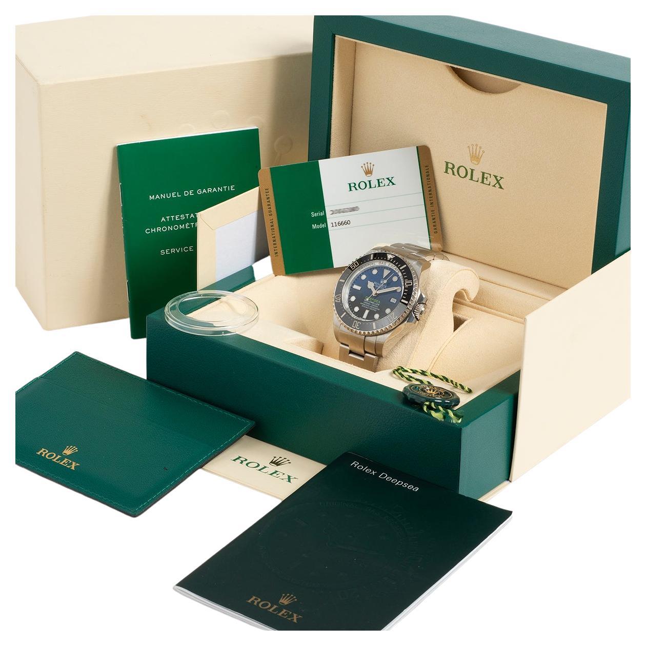 Reloj de pulsera Rolex Seadweller Deepsea 116660 D Azul, alias James Cameron. Año 2016