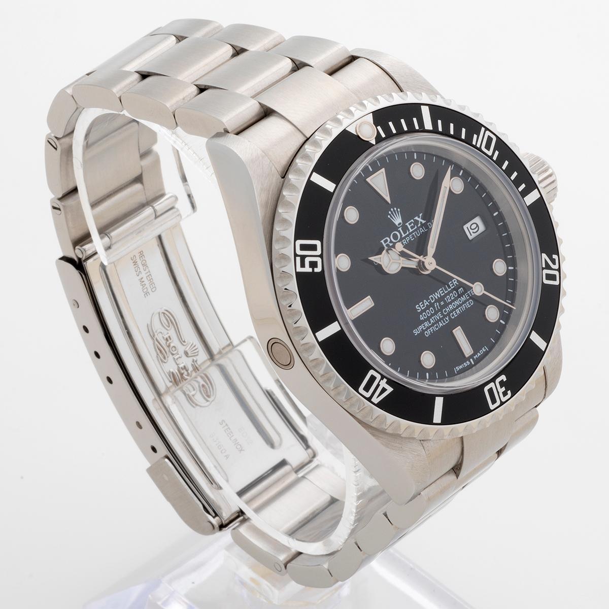 Rolex Seadweller Wristwatch Ref 16600 / 16600t. Full Set. Yr 2007/2008 In Excellent Condition For Sale In Canterbury, GB