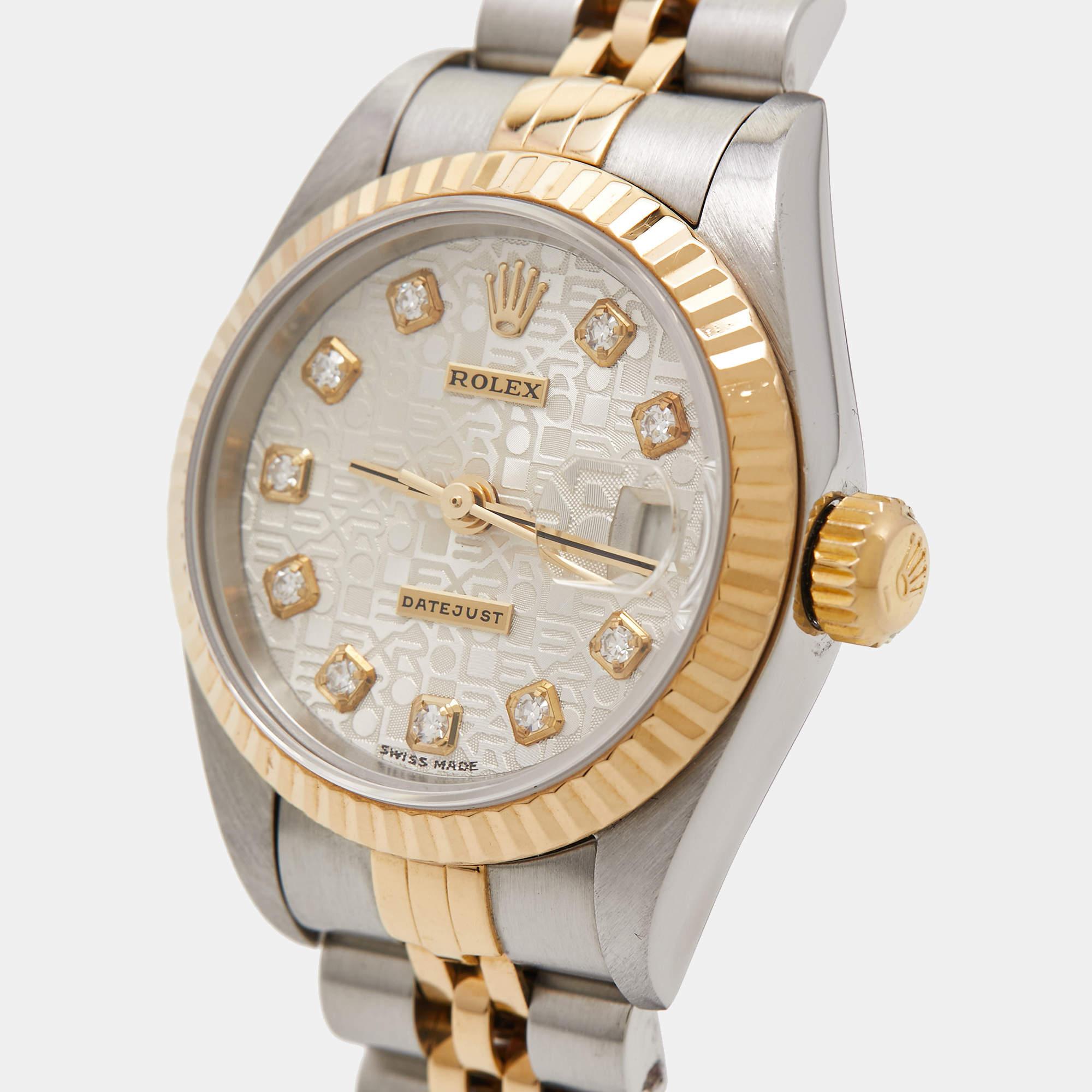Rolex Silver 18k Yellow Gold And Stainless Steel Datejust 79173 Automatic Women 3