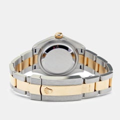 Rolex Silver 18K Yellow Gold Oystersteel Datejust Women's Wristwatch 28 mm