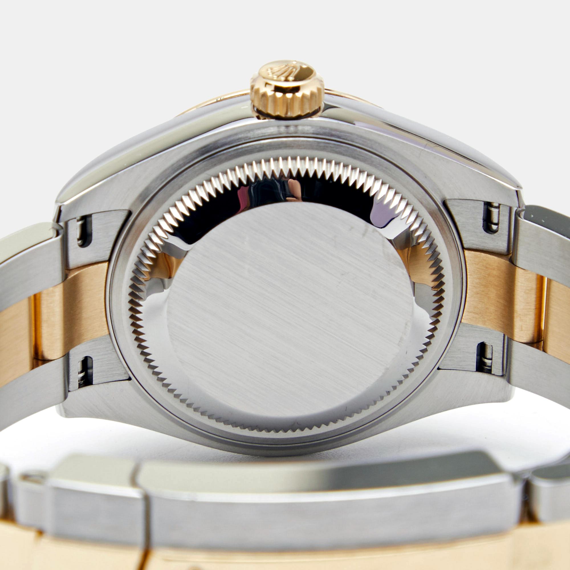 Rolex Silver 18K Yellow Gold Oystersteel Datejust Women's Wristwatch 28 mm 1