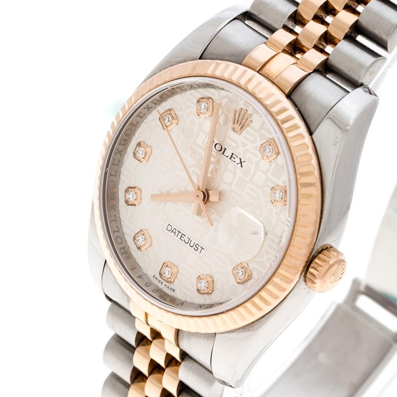 Your dream to own a beautiful Rolex creation comes true in this timepiece! A versatile design, the Datejust is one of the earliest models by Rolex, introduced in 1945. This unisex watch has been beautifully made from stainless steel as well as 18k