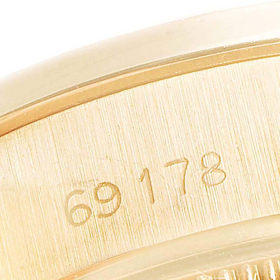 Rolex Silver Diamonds 18K Gold President Datejust 69178 Women's Wristwatch 26 MM 5