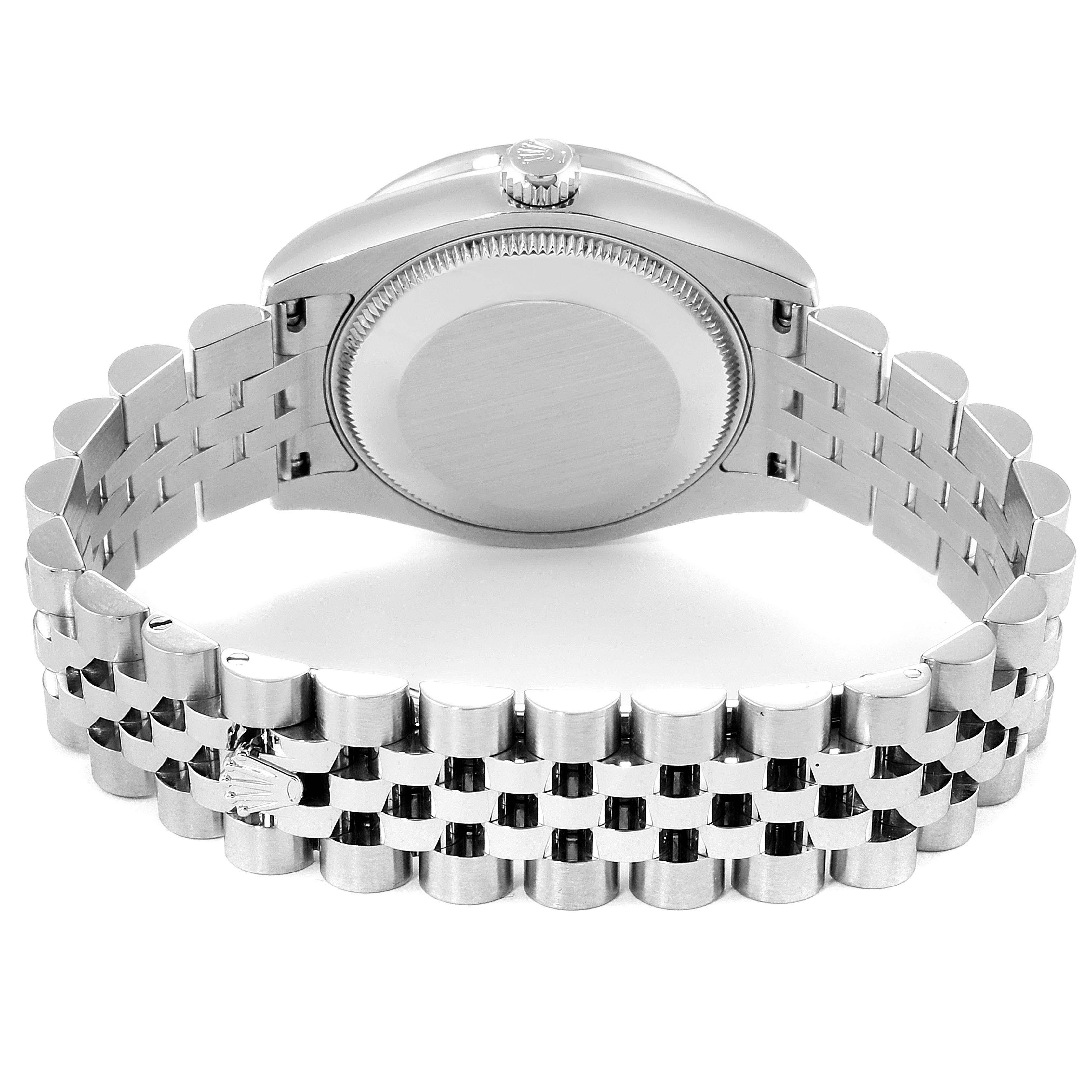 Rolex Silver Diamonds 18K White Gold Datejust 178384 Women's Wristwatch 31 MM 1