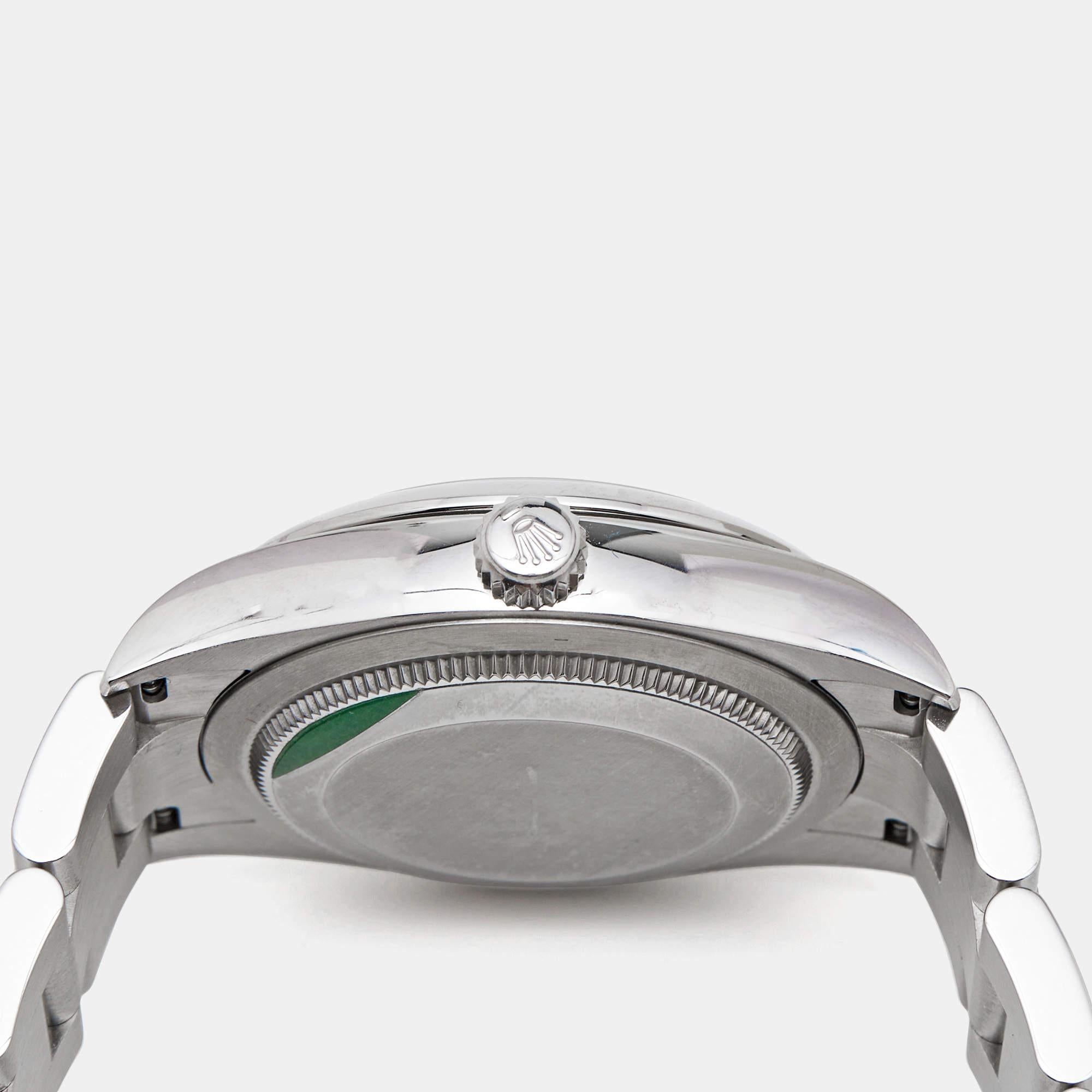 Rolex Silver Oystersteel Oyster Perpetual 124200-0001 Women's Wristwatch 34 mm In Excellent Condition In Dubai, Al Qouz 2