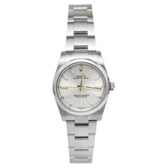 Rolex Silver Oystersteel Oyster Perpetual 124200-0001 Women's Wristwatch 34 mm