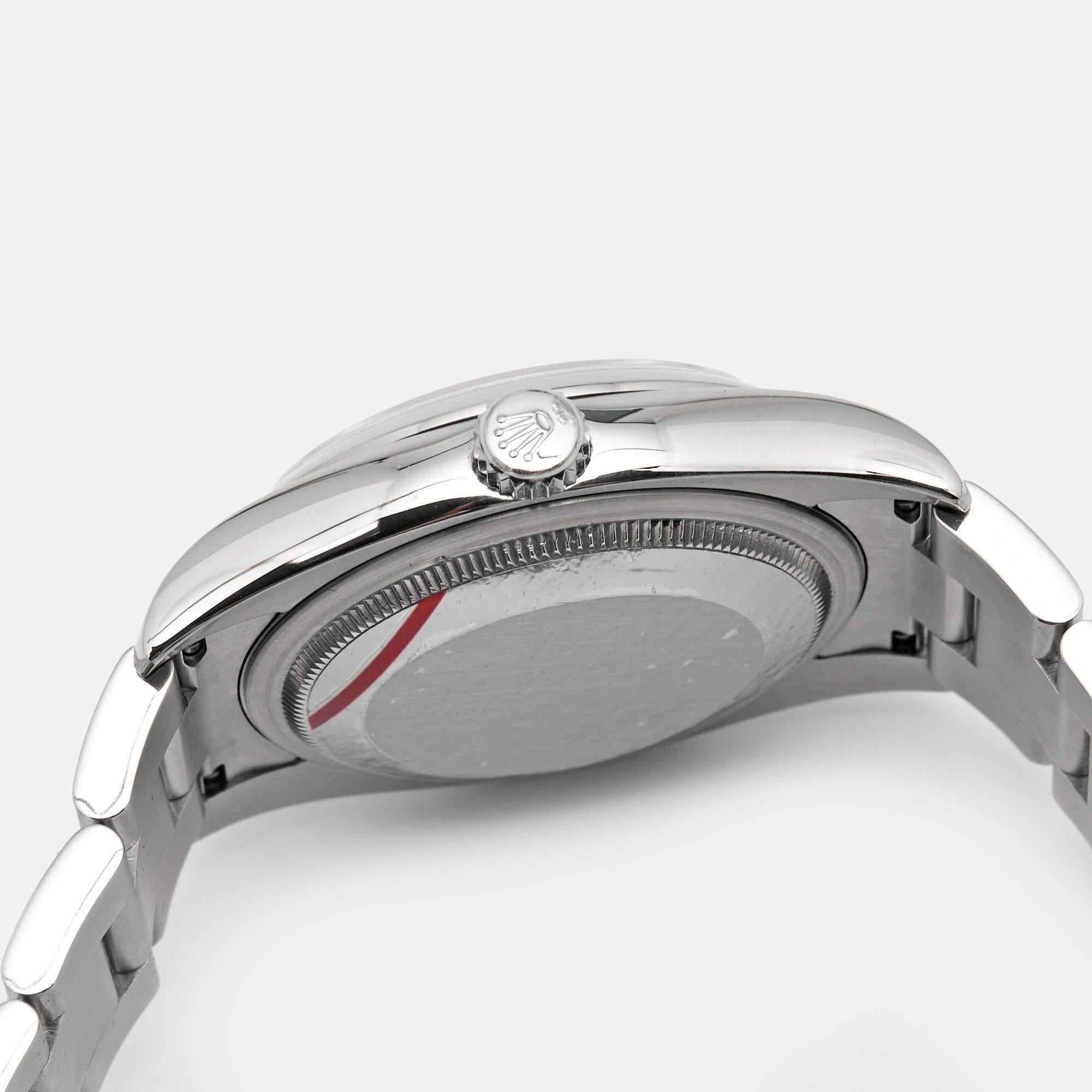 Rolex Silver Stainless Steel Datejust 116200 Unisex Wristwatch 36 mm In Good Condition In Dubai, Al Qouz 2