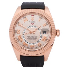 Rolex Sky-Dweller 0 326135 Men Rose Gold Sundust Watch