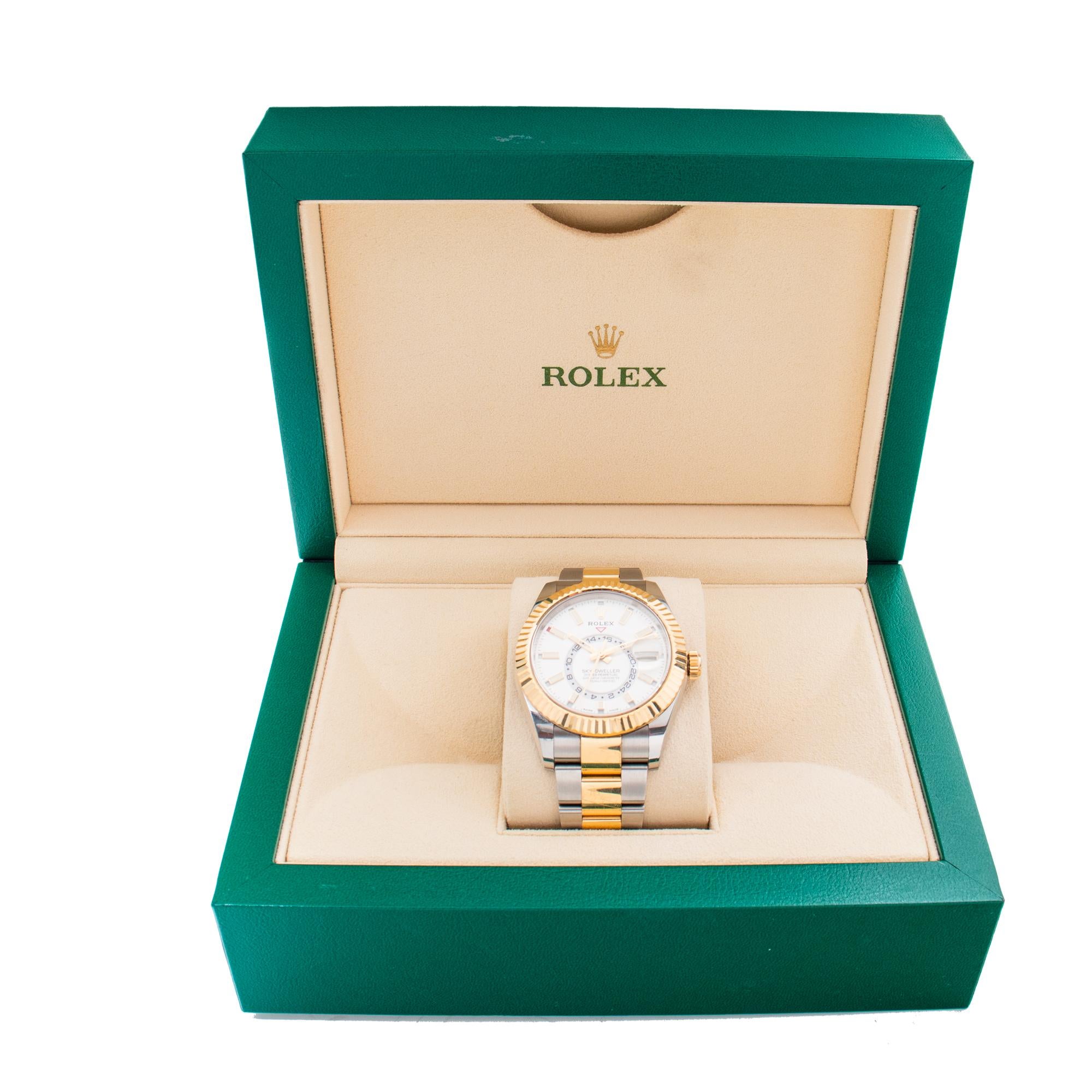 Rolex Sky-Dweller 18k Gold & Stainless Steel Automatic Wristwatch Ref 326933 3