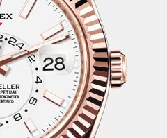 Rolex Sky-Dweller, 18k Rose Gold, White, Ref# 326235, Unworn Watch, 2021