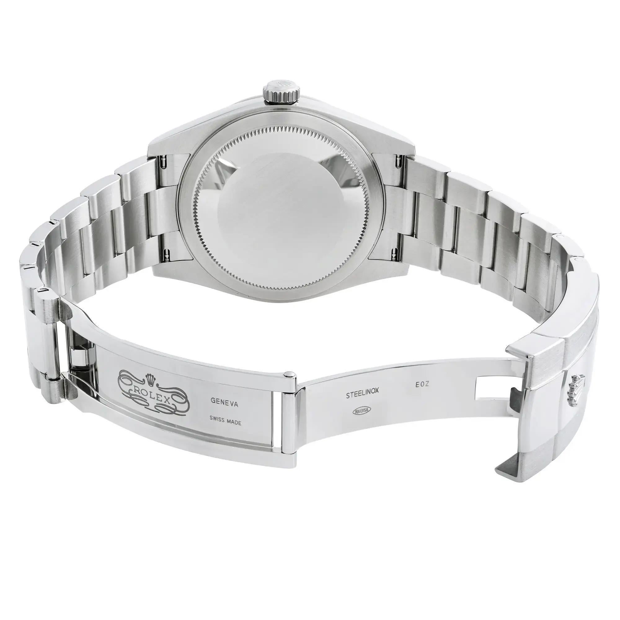 Rolex Sky-Dweller 18K White Gold Steel Blue Dial Automatic Watch 326934 In Excellent Condition For Sale In New York, NY