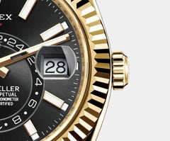 Rolex Sky-Dweller, 18k Gelbgold, Schwarz, Ref.-Nr. 326238, ungetragene Uhr, 2021