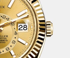 Rolex Sky-Dweller, 18k Gelbgold, Champagner, Ref.-Nr. 326238, ungetragene Uhr
