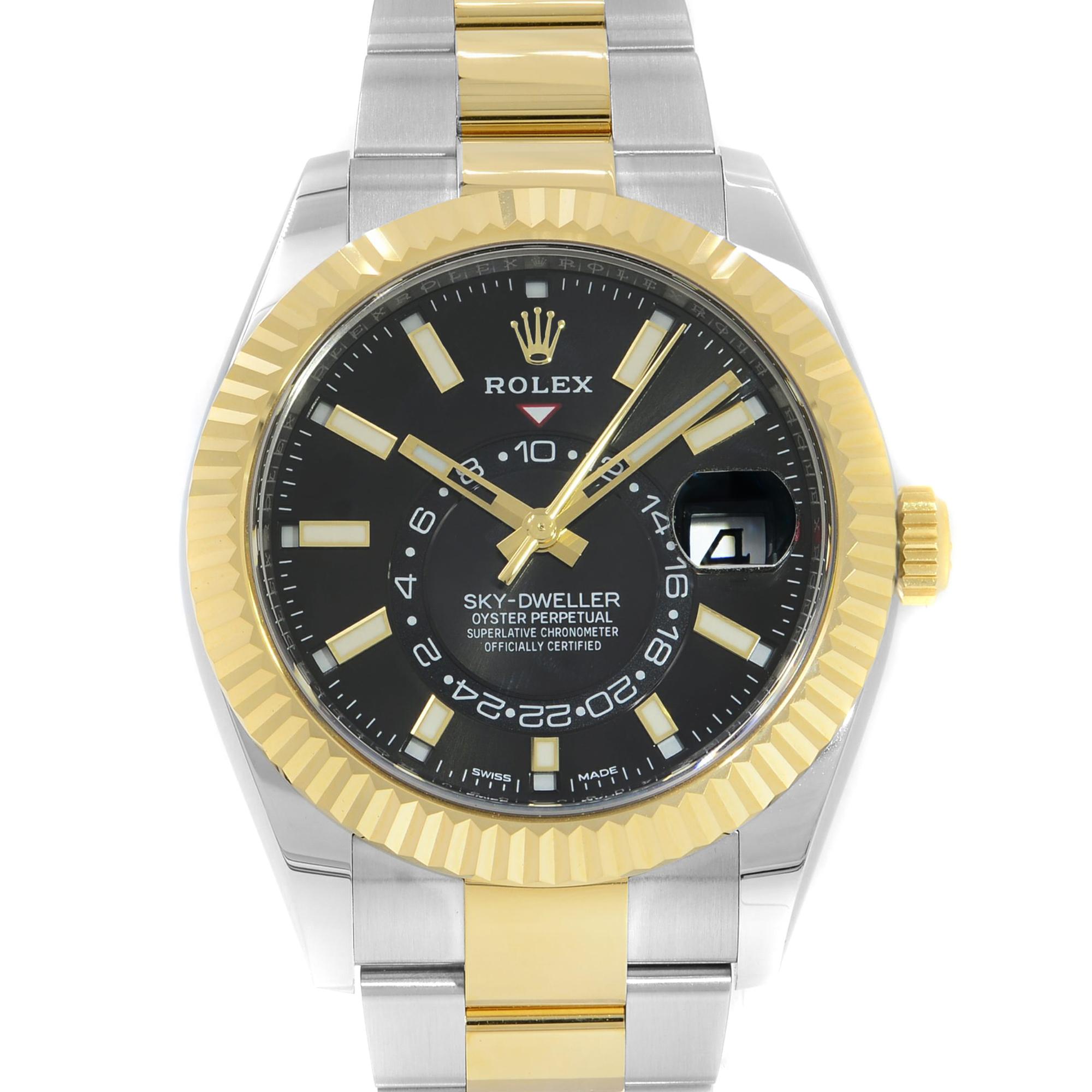 New. Original Box and Papers are Included. Covered by 5-year Chronostore Warranty.

General Information
Brand: Rolex
Model Number: 326933
Model: Sky-Dweller 326933
Type: Wristwatch
Department: Men
Country/Region of Manufacture: Switzerland
Style: