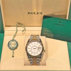 Rolex Sky-Dweller, 18k YG/SS, Jubilee, White, Ref# 326933, Unworn Watch, 2021
