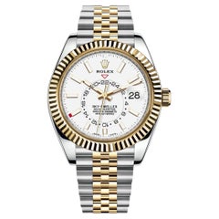 Rolex Sky-Dweller, 18k YG/SS, Jubilee, Weiß, Ref.-Nr. 326933, ungetragene Uhr, 2021