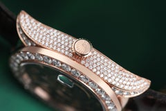 Rolex Sky Dweller 18Kt RG Iced Out Natural Diamonds Chocolate Arabic Dial 326135