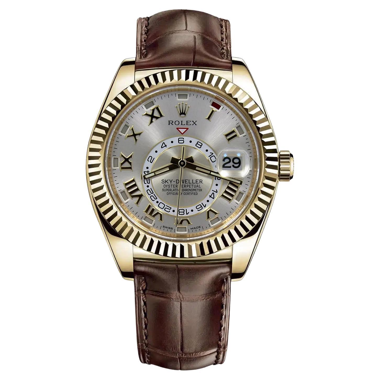 Leather rolex watches for men sale