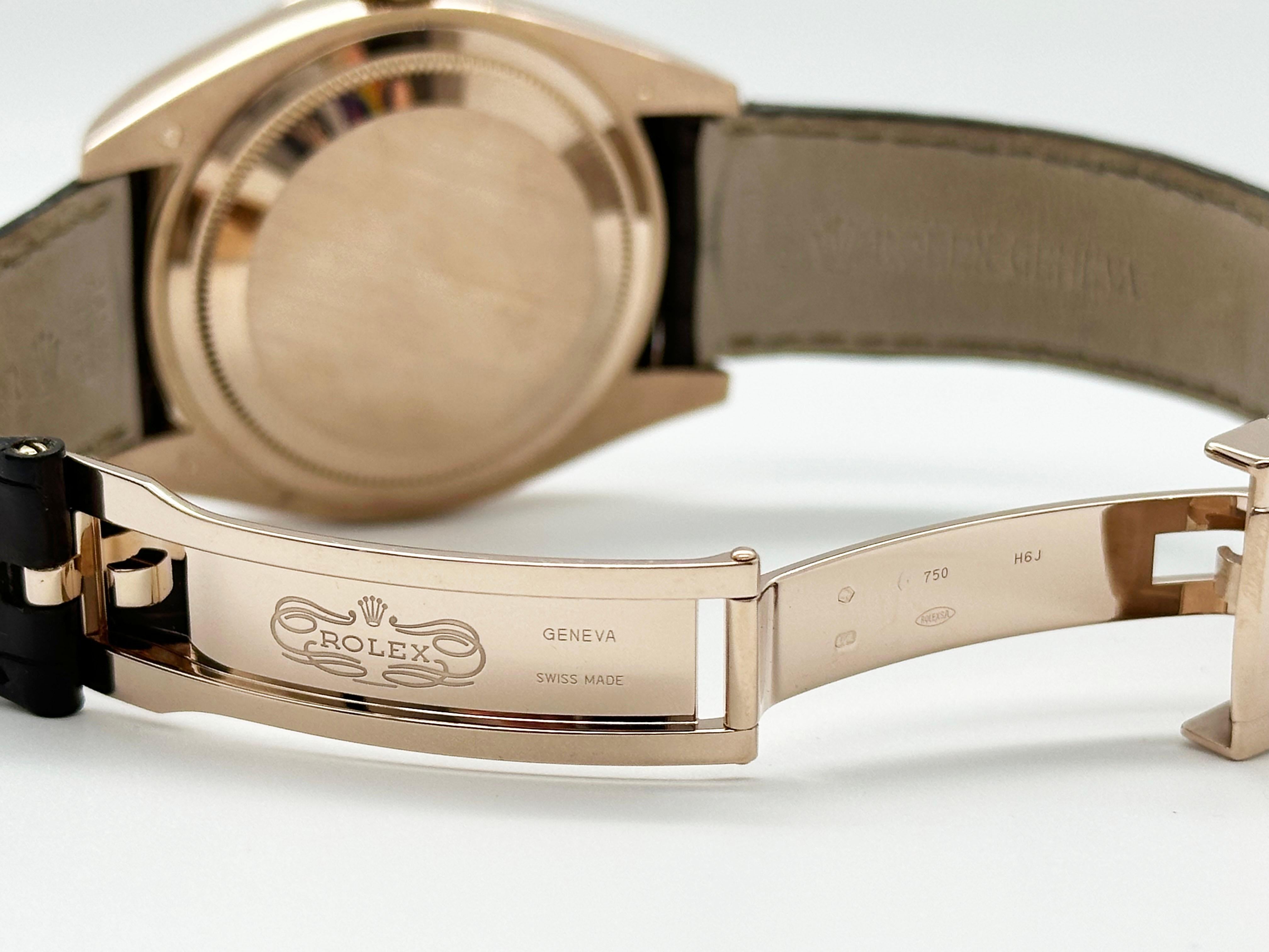 Rolex Sky Dweller 326135 42mm Roségold Weißes Zifferblatt Lederriemen Rolex Box 6