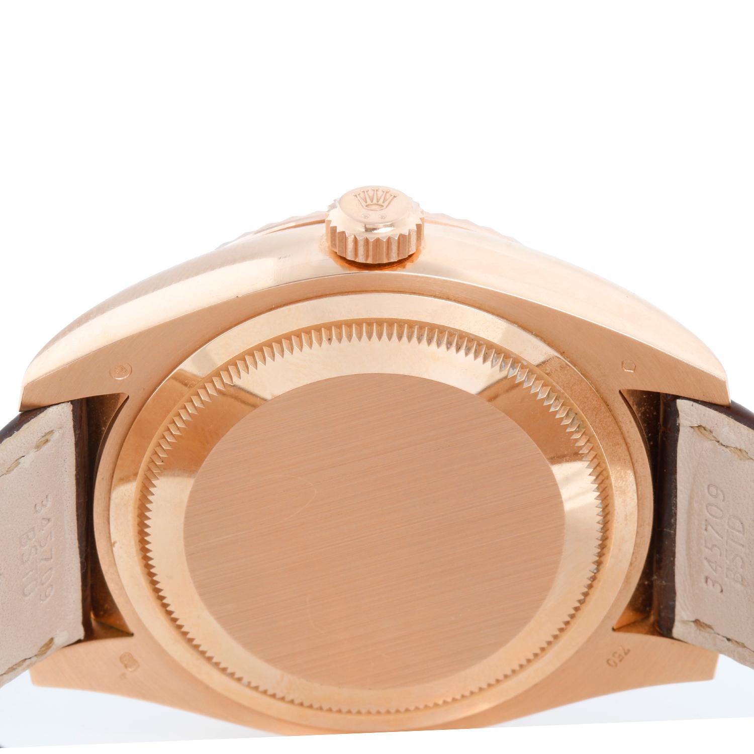 Rolex Sky-Dweller 326135 Men's 18k Rose Gold Annual Calendar GMT Watch  For Sale 3