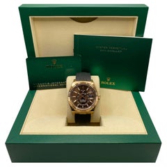 Reloj Rolex Sky-Dweller 326235 Automático Esfera Chocolate Oro Rosa 42 mm B&P 2021