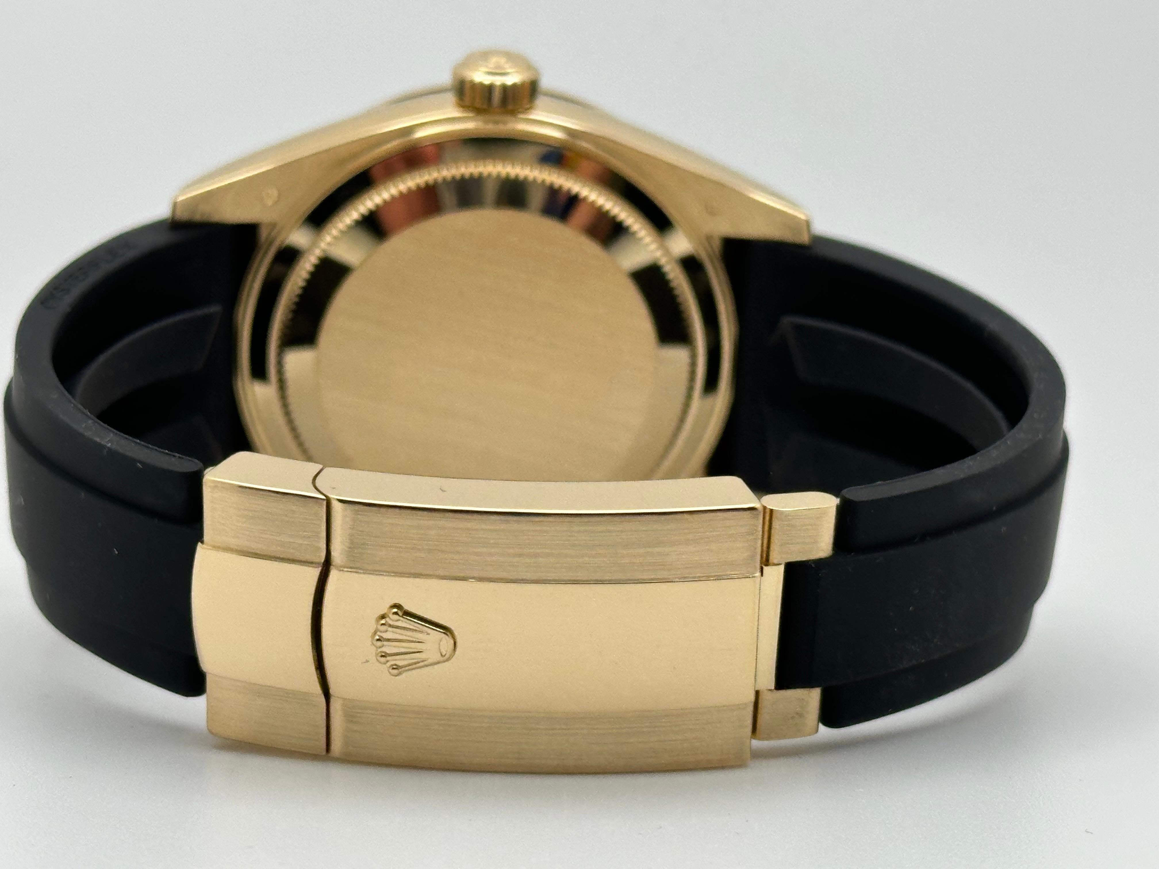Rolex Sky Dweller 326238 Black Dial 18K Yellow Gold Oysterflex Band Box Paper For Sale 3