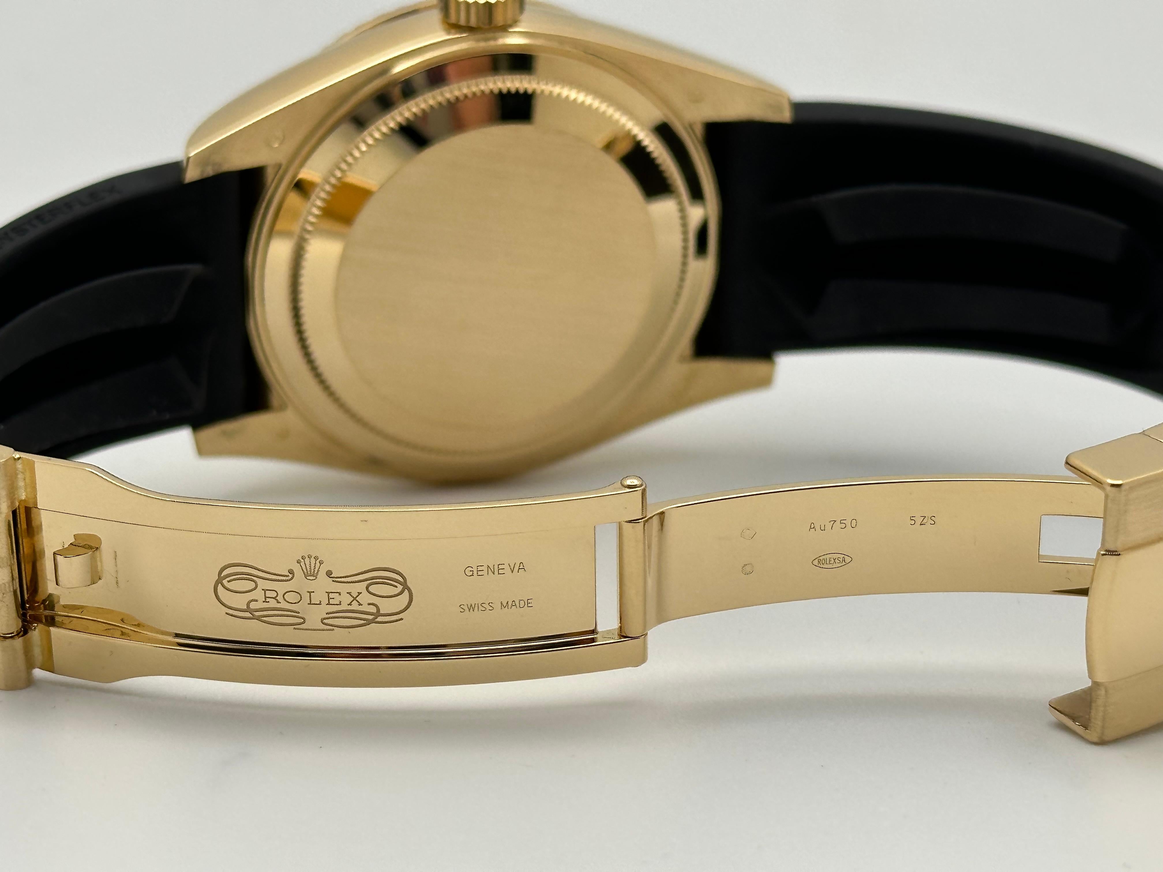 Rolex Sky Dweller 326238 Black Dial 18K Yellow Gold Oysterflex Band Box Paper For Sale 5