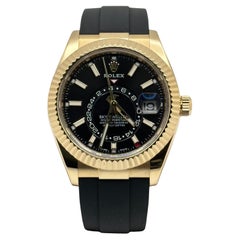 Rolex Sky Dweller 326238 Esfera Negra Oro Amarillo 18K Correa Oysterflex Caja Papel