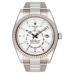 Rolex Sky-Dweller 326934 weißes Zifferblatt Stahl Weißgold Herrenuhr Box Papiere