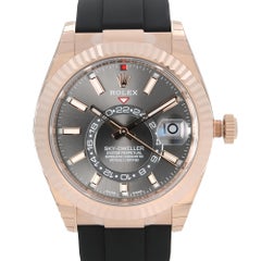 Rolex Sky Dweller 18k Everose Gold Dark Rhodium Dial Men Watch 326235