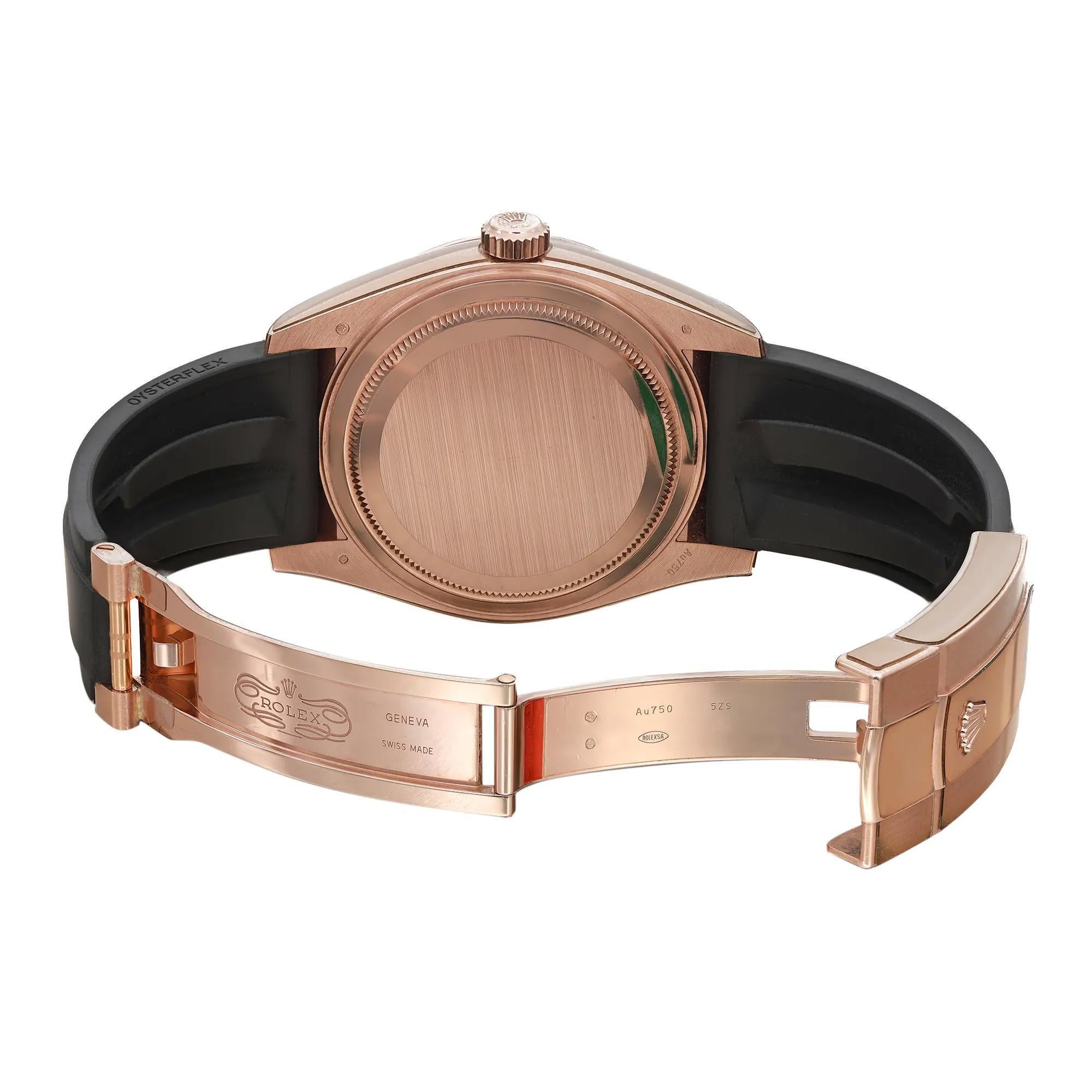 Men's Rolex Sky-Dweller 42mm 18k Rose Gold Chocolate Dial Automatic Mens Watch 326235