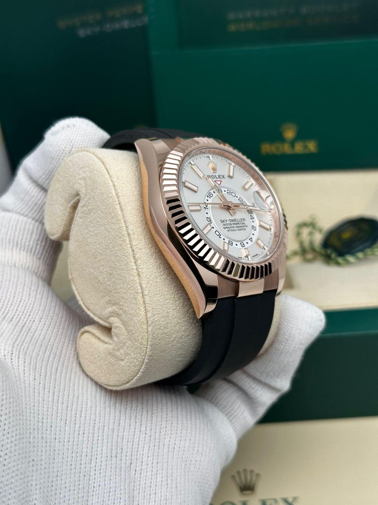 Rubber Strap Rolex Daytona Gold Gummi NEW Rolex Sky Dweller