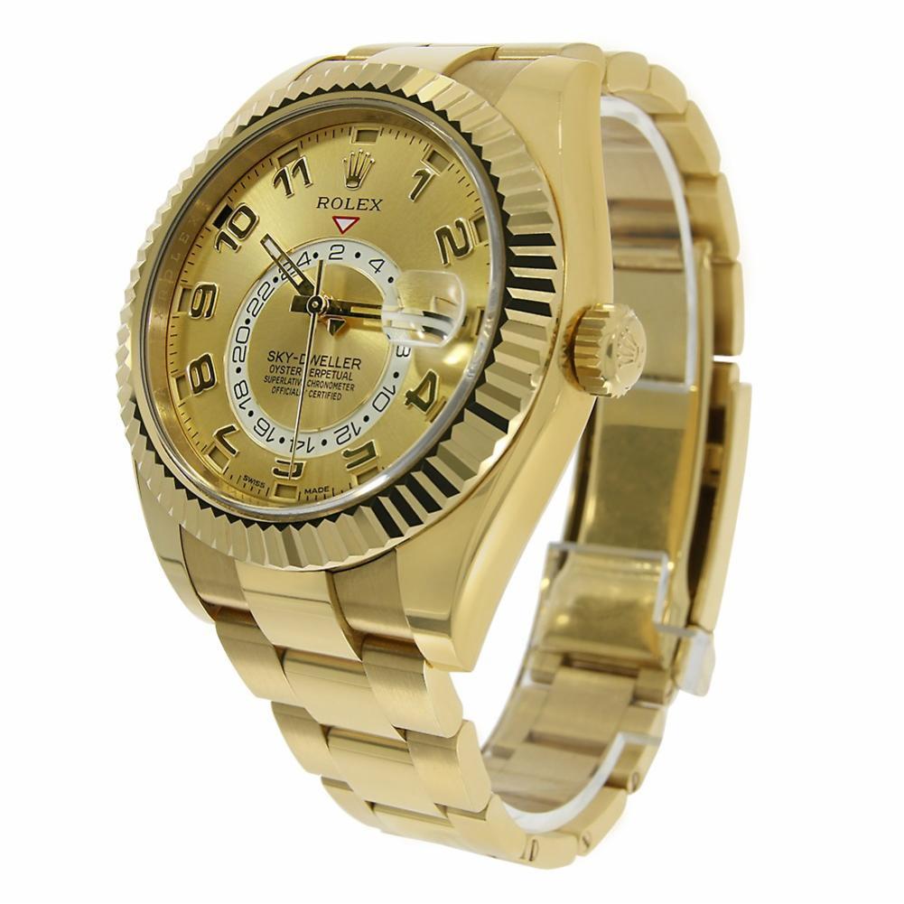 Contemporary Rolex Sky-Dweller 18 Karat Yellow Gold Watch 326938