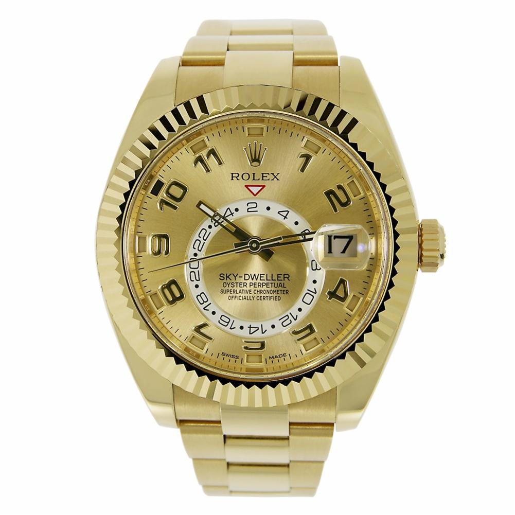 Rolex Sky-Dweller 18 Karat Yellow Gold Watch 326938
