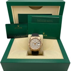 Rolex Sky Dweller 42mm 326235 Rose Gold White Dial Automatic Watch B&P