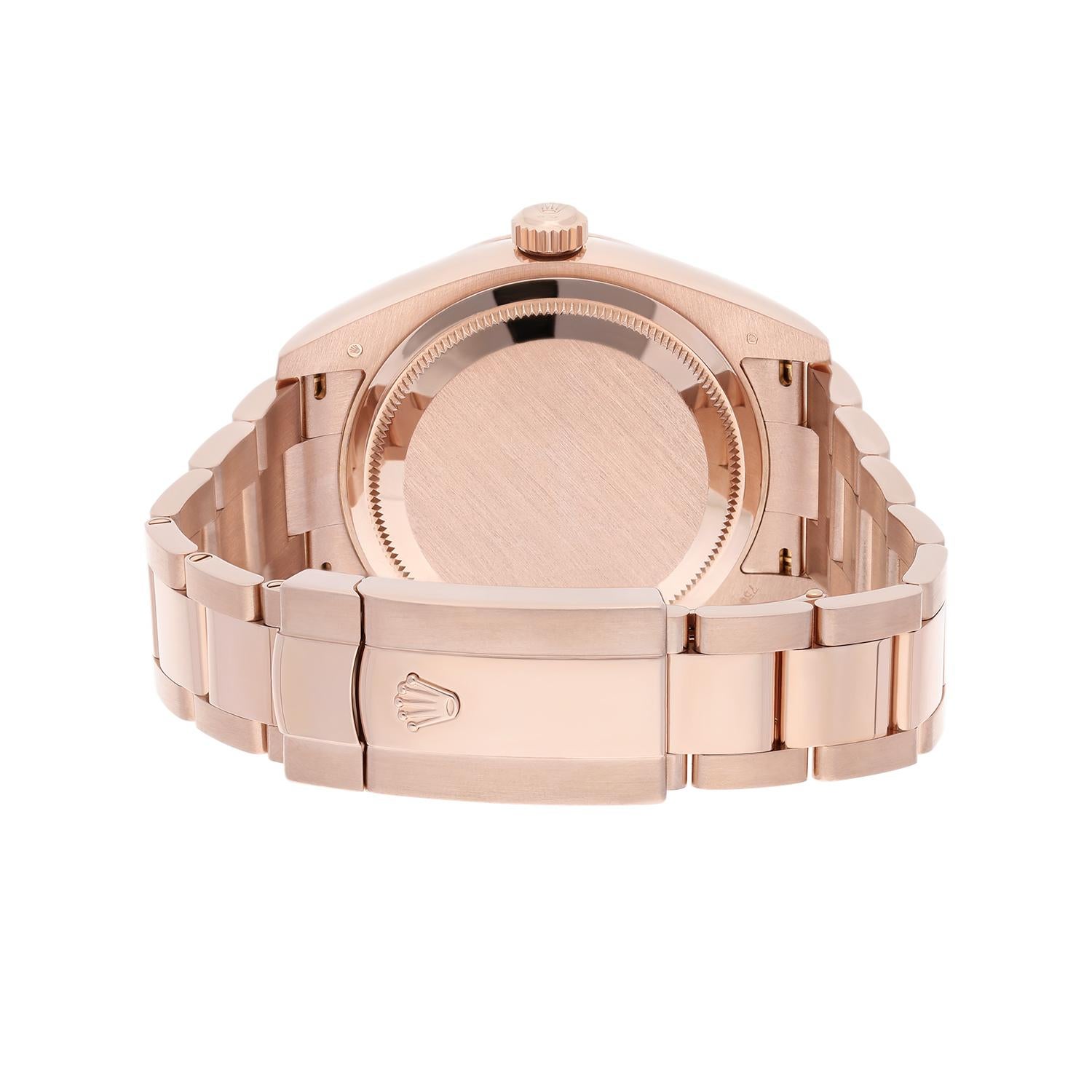 Rolex Sky-Dweller 42mm Everose Gold Watch Rhodium Dial Oyster Bracelet 326935 For Sale 2