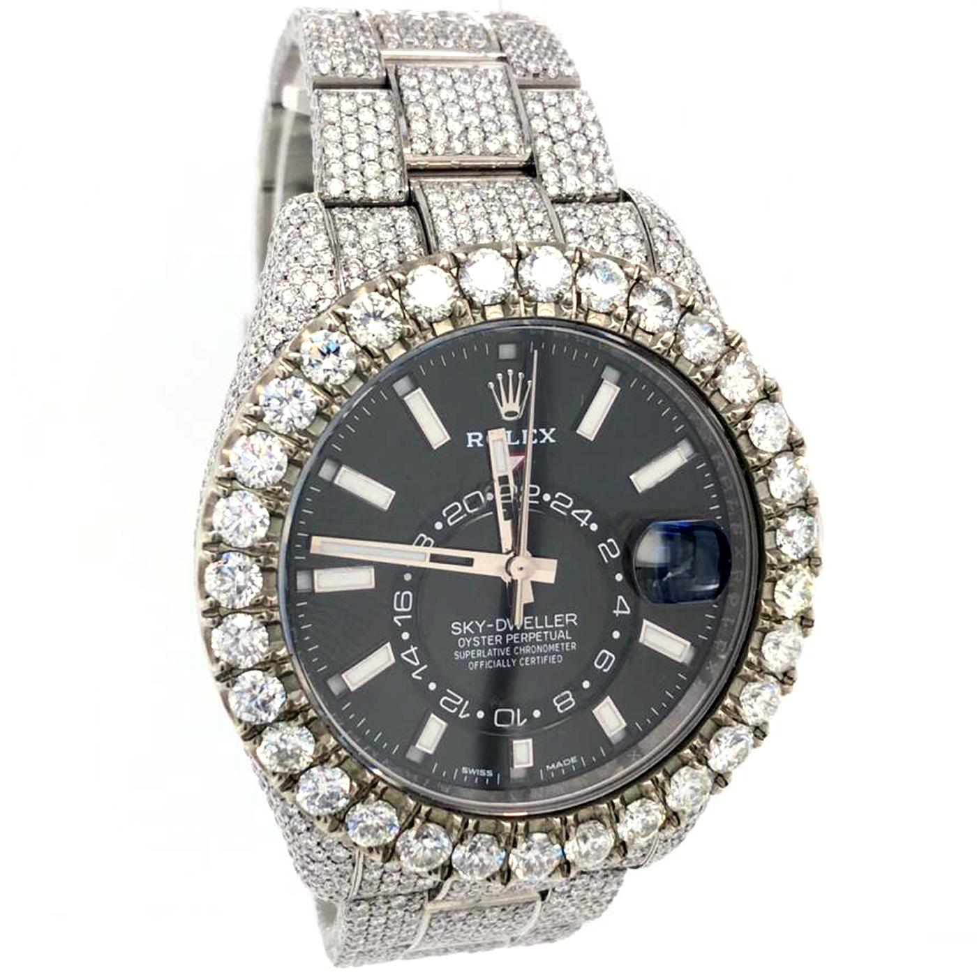 Rolex Sky-Dweller 42mm Iced Out 40 Ct 