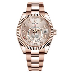 Rolex Sky-Dweller Rose Gold Sundust Arabic Dial Oyster Perpetual Watch 326935